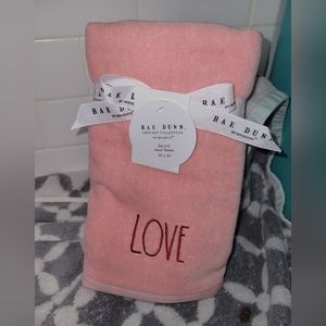 Rae Dunn Love Hand Towels.